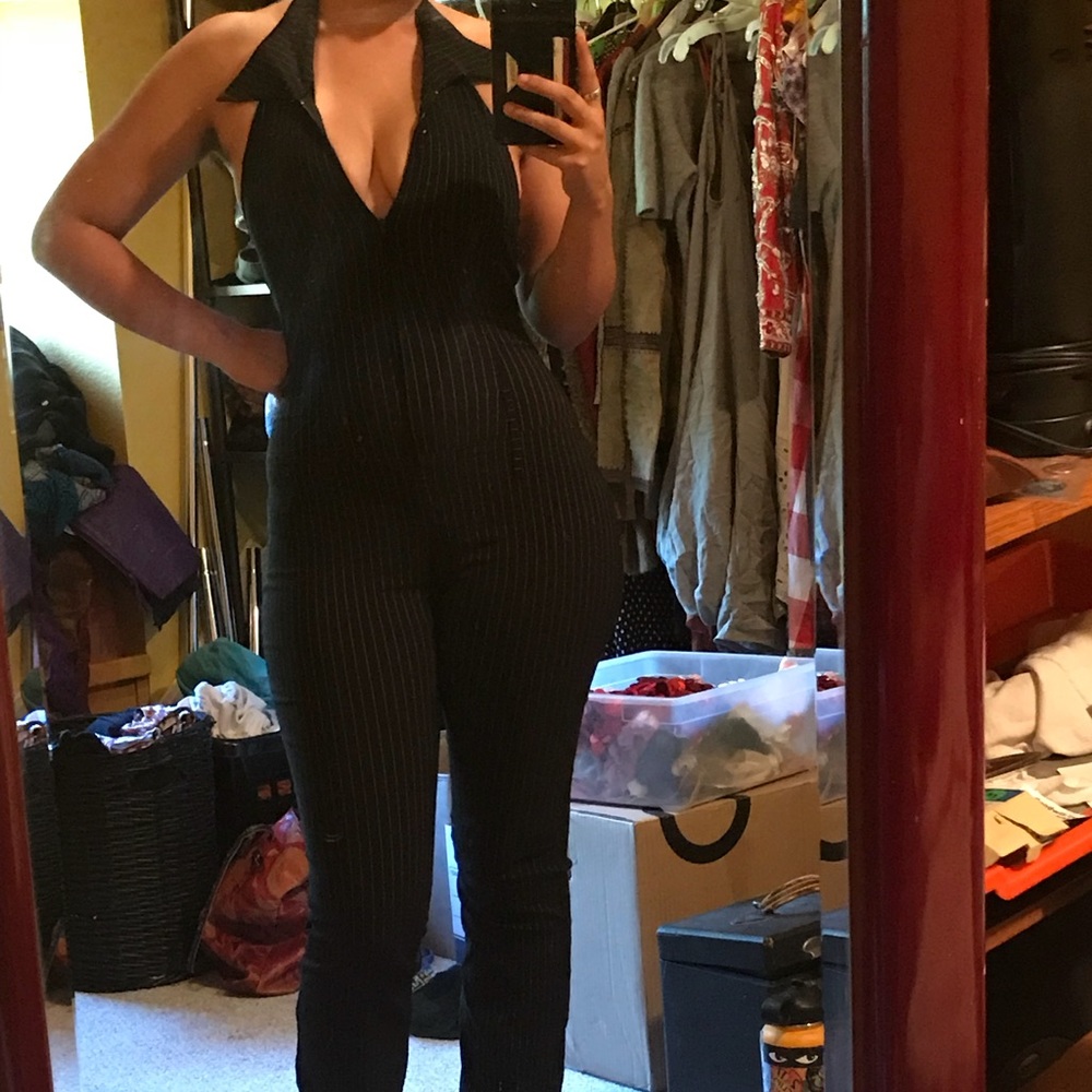 Burning Man Pin Stripe Festival Jumpsuit